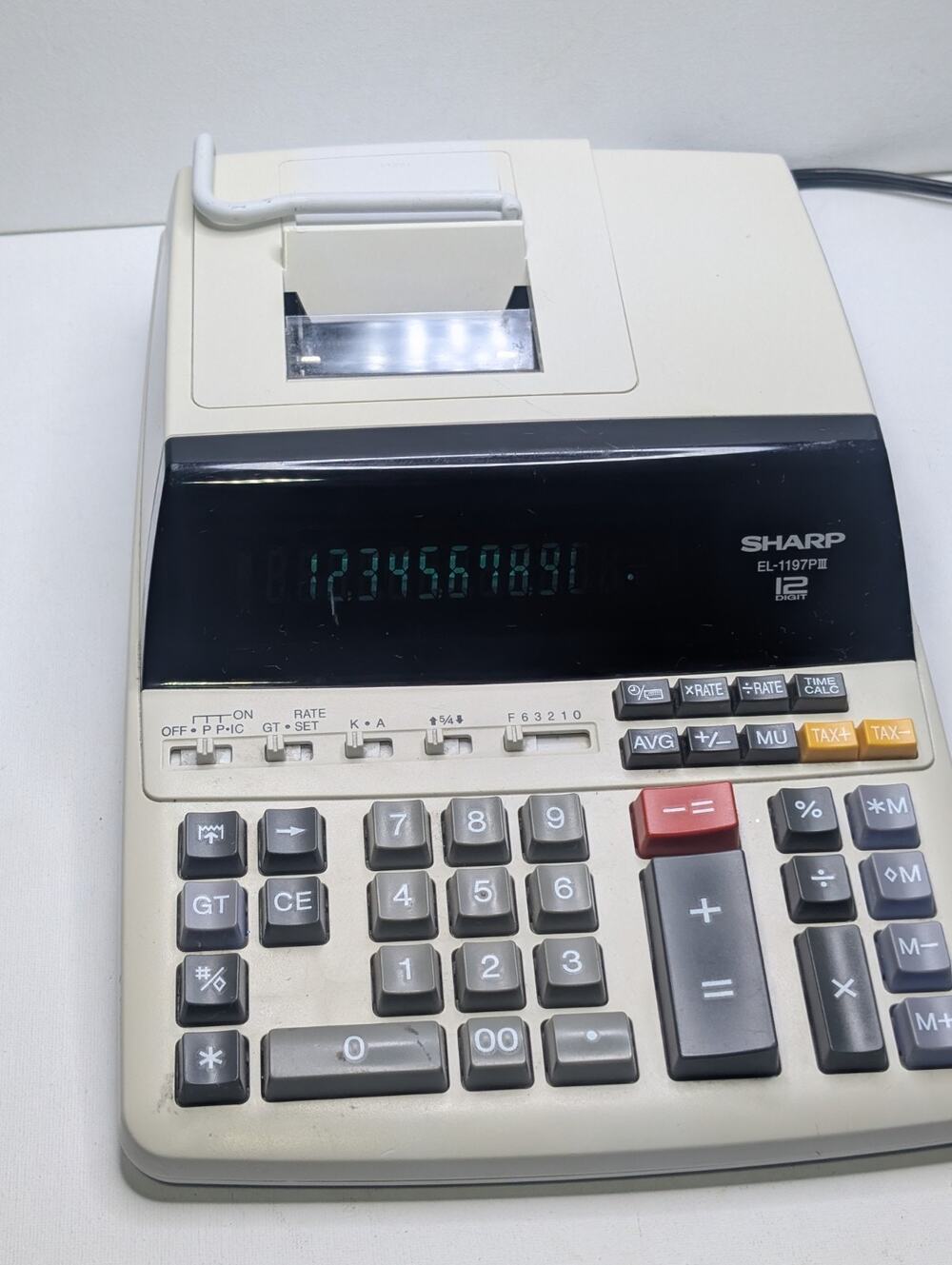 Sharp EL-1197P III 12 Digit Printing Calculator Adding Machine